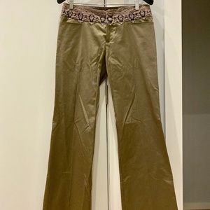 Nanette Lepore Lacy Waistband Satin Pants